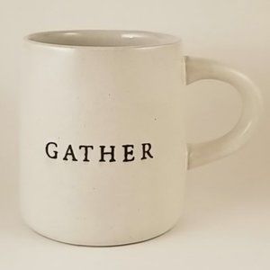 “GATHER” Rustic Farmhouse Stoneware mug by Hearth and Hand with Magnolia